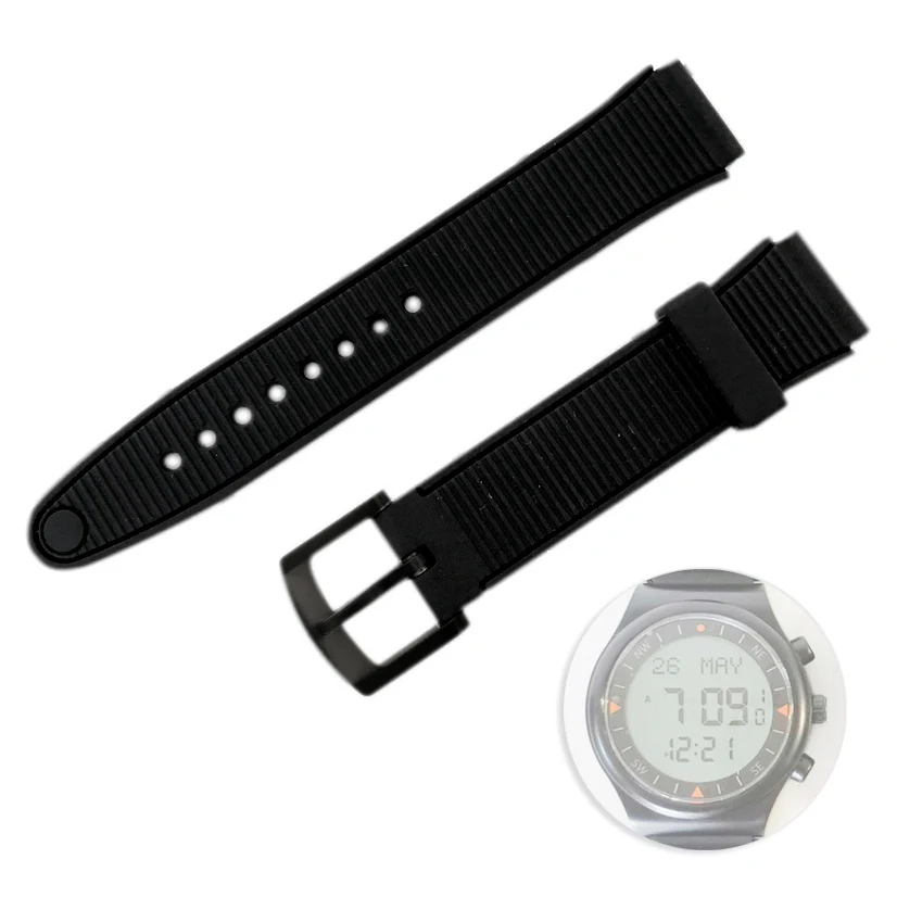 10 Pieces Strap for AL Harameen Fajr Time Watch WY-16 HA-6506 as Substitution 20mm Soft Silicone Watchband for Muslim Wristwatch