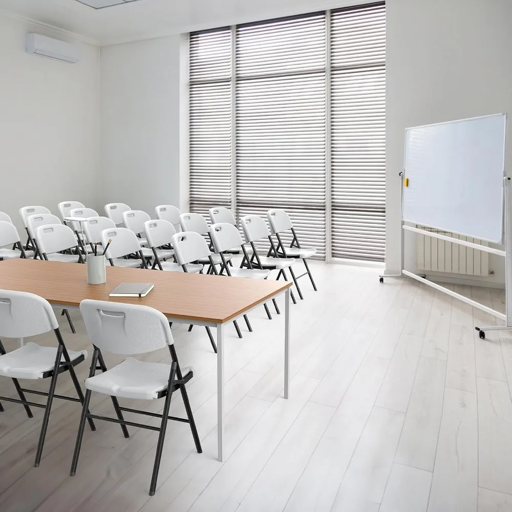 Sedie pieghevoli, sedia pieghevole resistente sedile in plastica portatile con struttura in acciaio per feste da pranzo all'aperto per interni