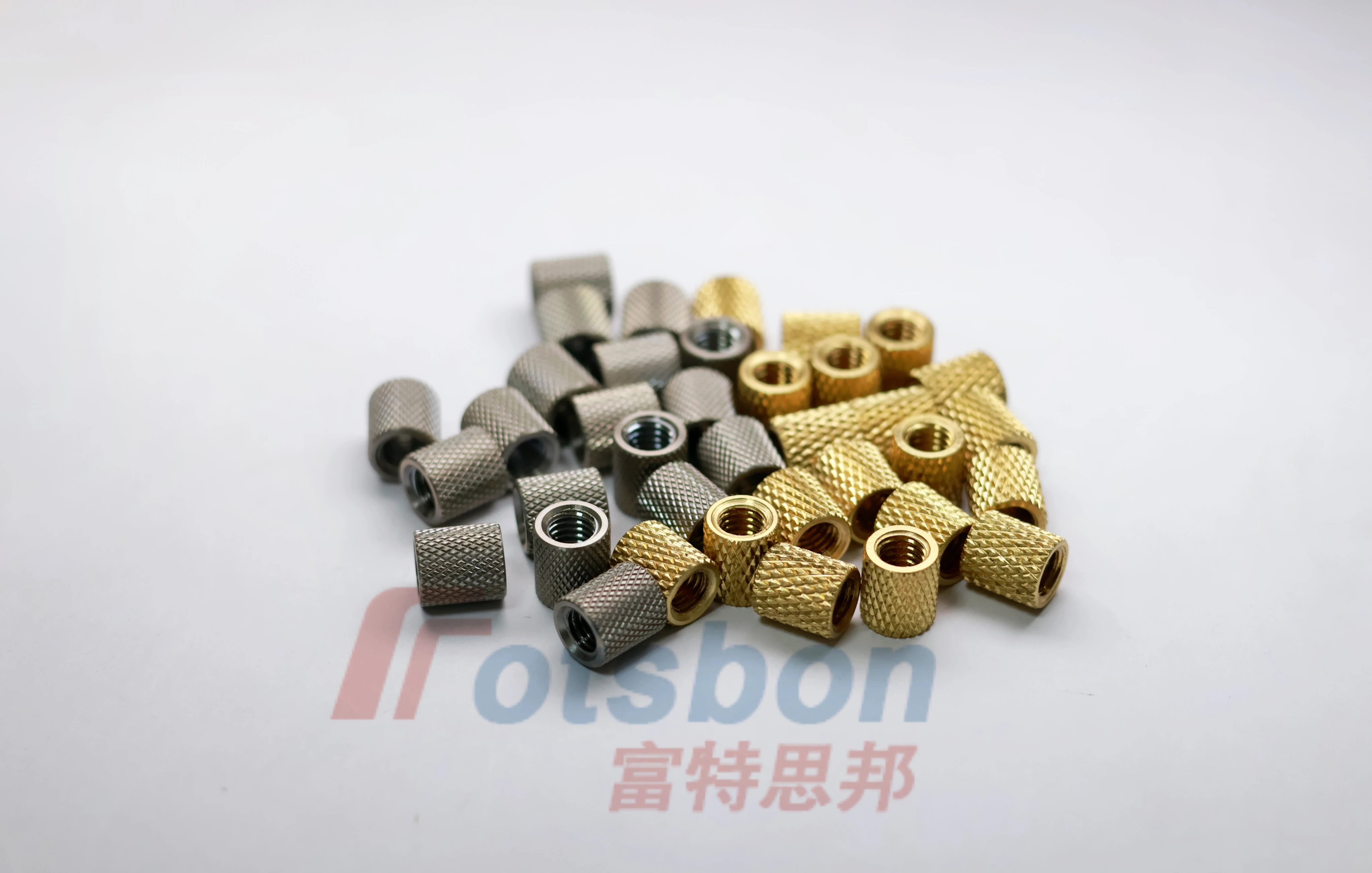 

Reticulated Knurled Brass Inserts STKB/STKC/STKA Stud Heat Threaded Hot Melt Copper SUS Aluminum Nuts for Secure Joining