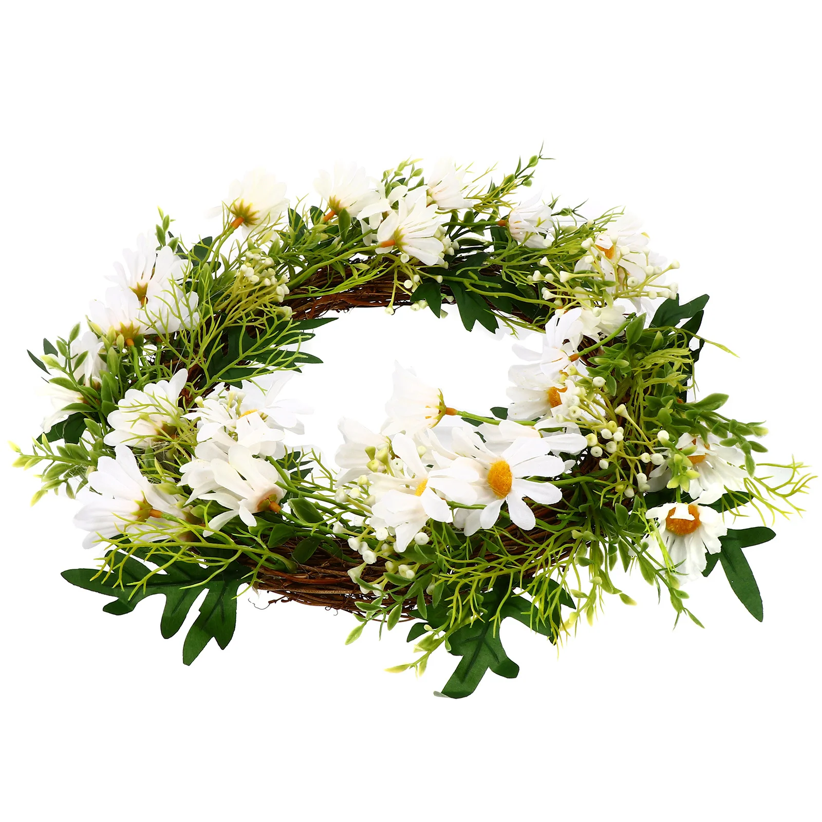 

1pc Simulated Floral Wreath Artificial Garland Ornament For Home Door Wall Hanging Decor Wedding Outdoor Indoor Decoration