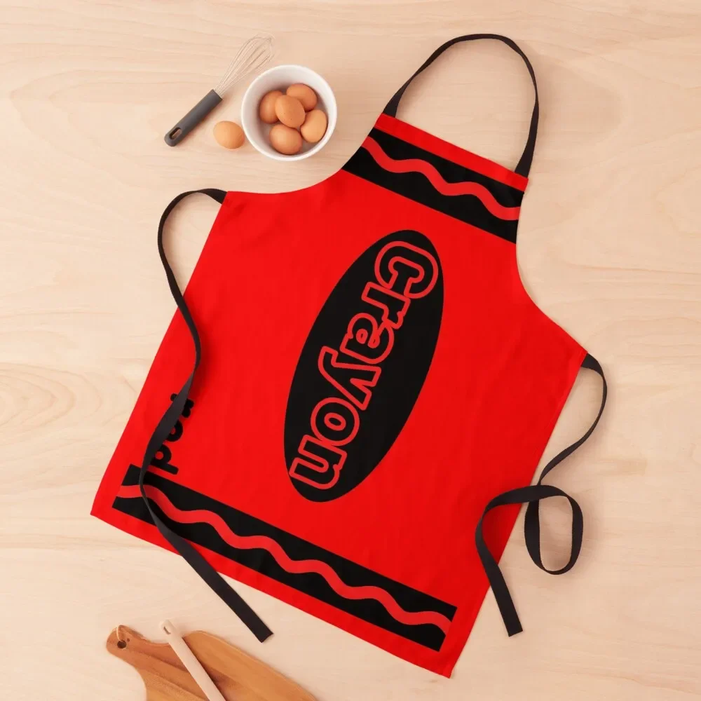 Red Crayon Box Halloween Crayon Costume Couples Group 2020 Essential Apron Chef jacket men Apron