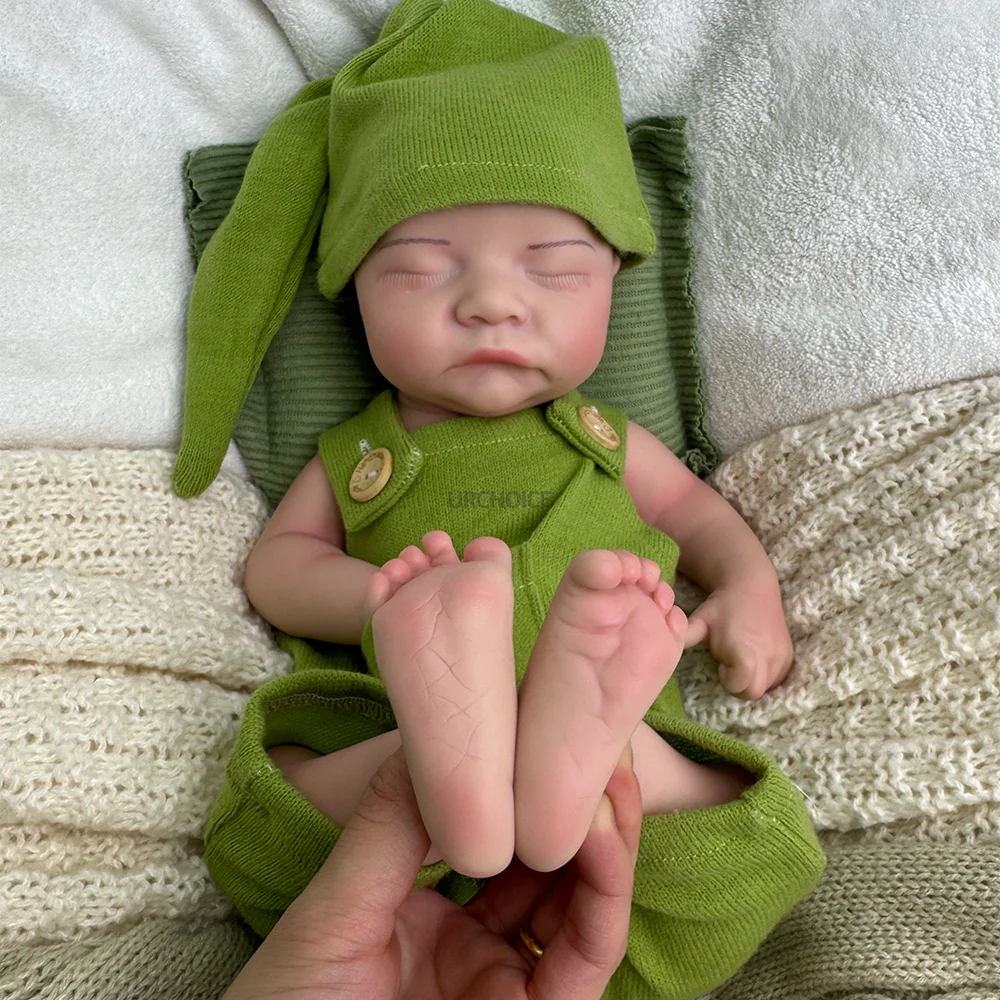 18인치 실리콘 리본 베이비돌, 매우 사실적인 핸드페인팅 피부 질감, 남자아이 인형, 수집가와 인형 애호가에게 완벽