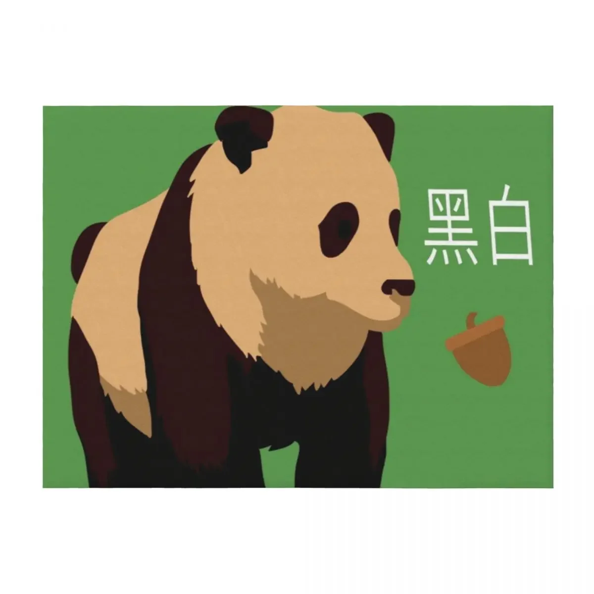 

Hei Bai Panda Form Throw Blanket Soft Plaid funny gift Blankets For Bed Decoratives Blankets