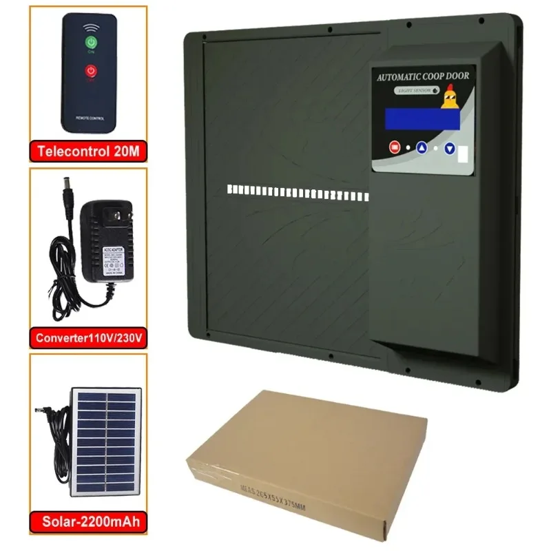 Horizontal Opening Waterproof Timed Chicken Coop Door Time Control Automatic Door Opener Smart Chicken Coop Door