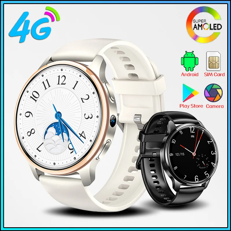 Smart Watch 2024 Android Men Women GPS 16G ROM Storage HD Camera 2G 4G SIM Card WIFI Wireless Fast Internet Access Smartwatch