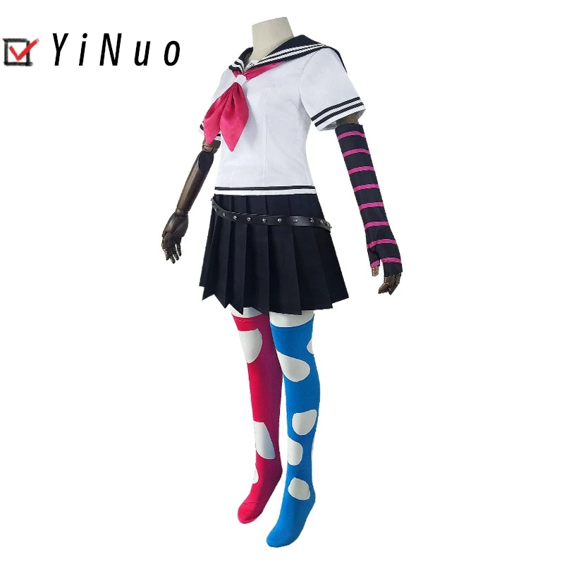 이부키 미오다 애니메이션 게임 단간론파 코스프레 코스튬 옷, 가발 유니폼, 슈퍼 고등학교 수준의 가벼운 음악 클럽 세트