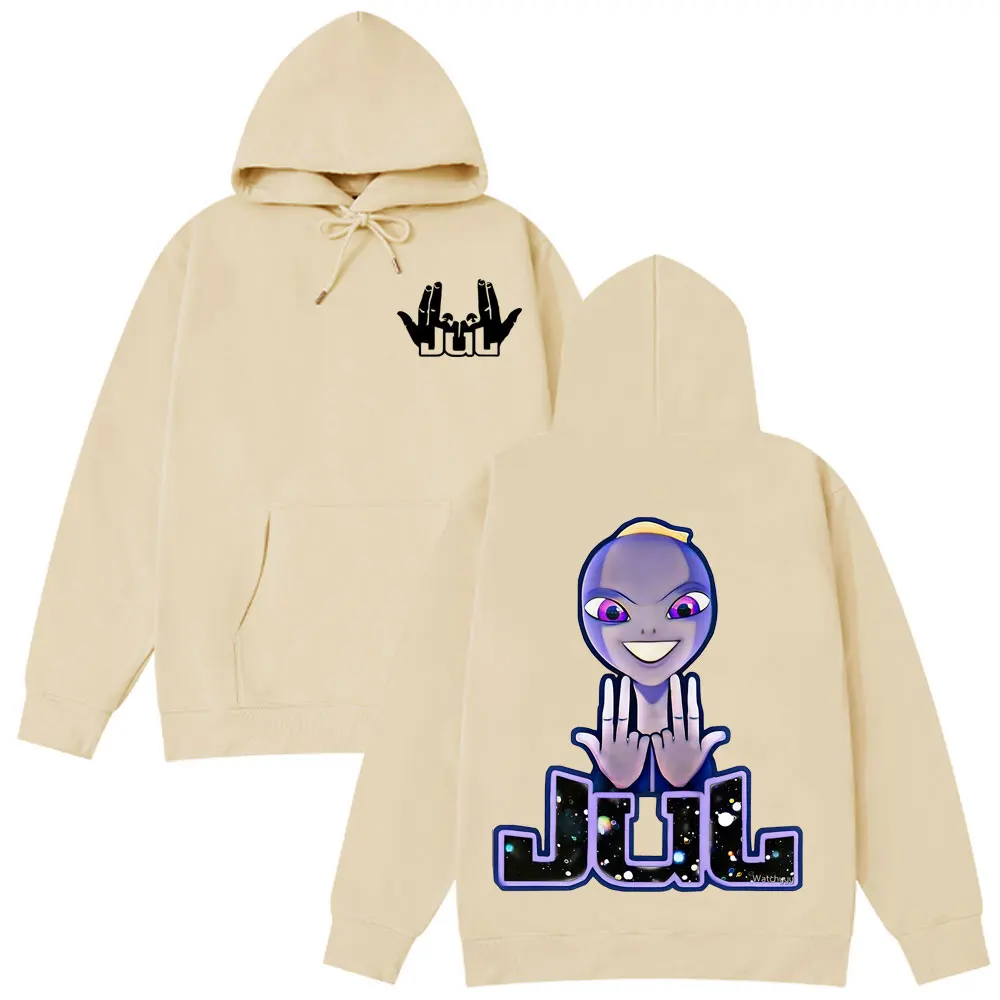 يوليو الفرنسية مغني الراب ألبوم ميرش هوديي الرجال امرأة ملابس فضفاضة الهيب هوب البلوز طويلة الأكمام للجنسين تصميم الأزياء البلوز #6