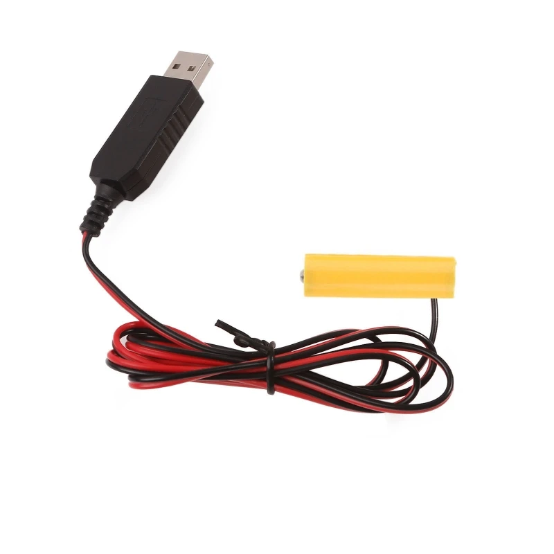 AA-batterij-eliminatorkabel USB-ingang 5V2A AA dummy-batterij-uitgang 1,5 V/3 V/4,5 V/6 V voedingsadaptersnoer