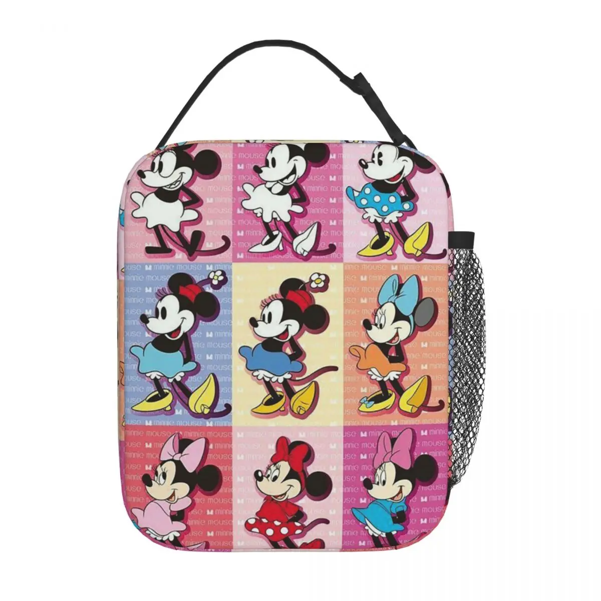 Custom Mickey Mouse Minnie Lunch Bag Thermal Cooler Insulated Lunch Box for Work Office Picnic Food Portable Tote Bags