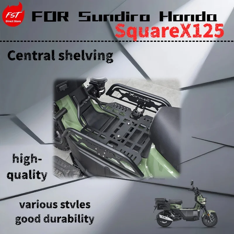 

For Sundiro Honda Square X125 modification: folding center shelf, multi-functional storage rack accessories.