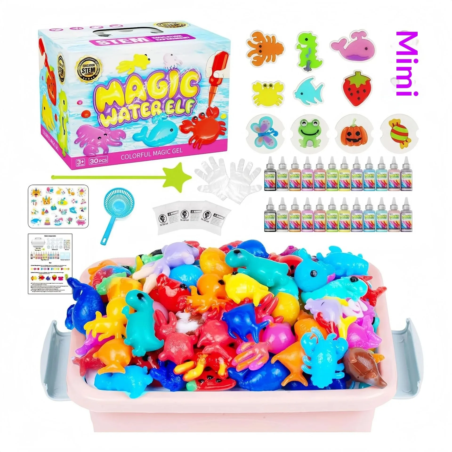 Magic water elf DIY handmade craft toy set, kids' educational water bead creative fun play kit for all ages