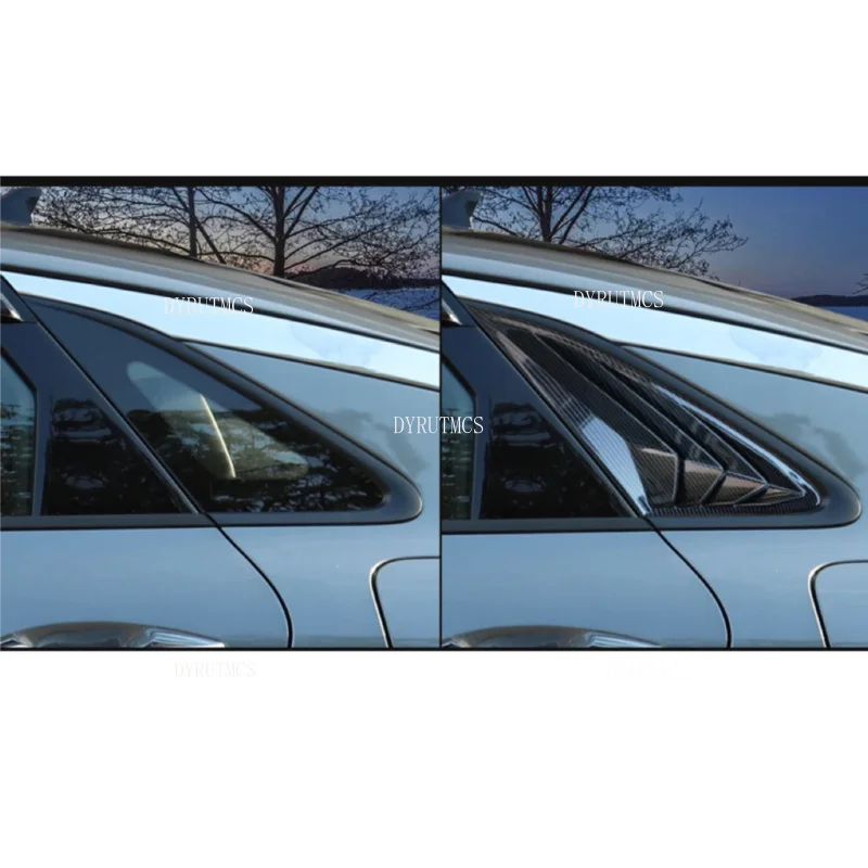 Fit  For KIA Optima K5 2020 2021 Car Rear Louver Window Side Shutter Cover Trim Sticker Vent Scoop ABS Carbon Fiber