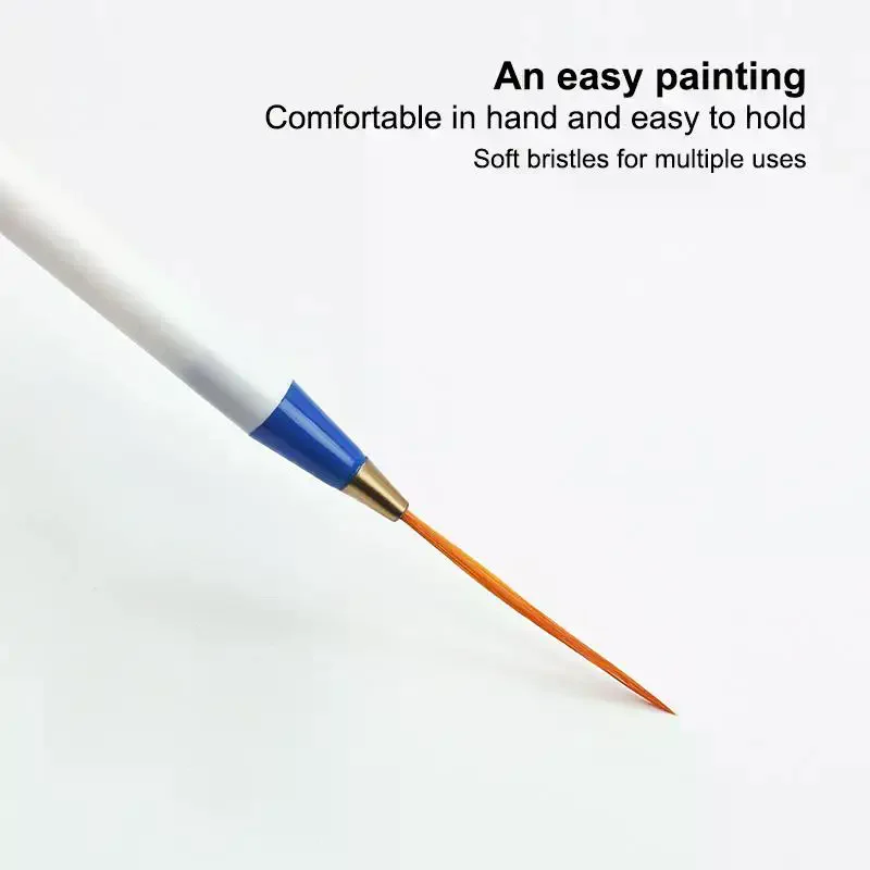 Nail Art Liner Brushes 3Pcs Set Ultra Fine Tip Elongated Striping Drawing Pen for Home DIY Nail Salon Manicure Beginners