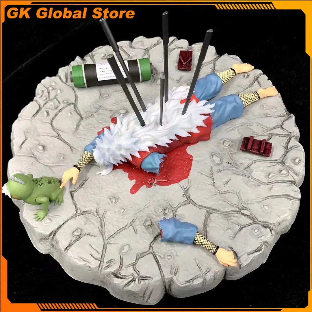 

25cm New Naruto Anime Figure Jiraiya Perimeter PVC Model Scene Statue Desktop Decoration Ornaments Kids Christmas Gifts Toys
