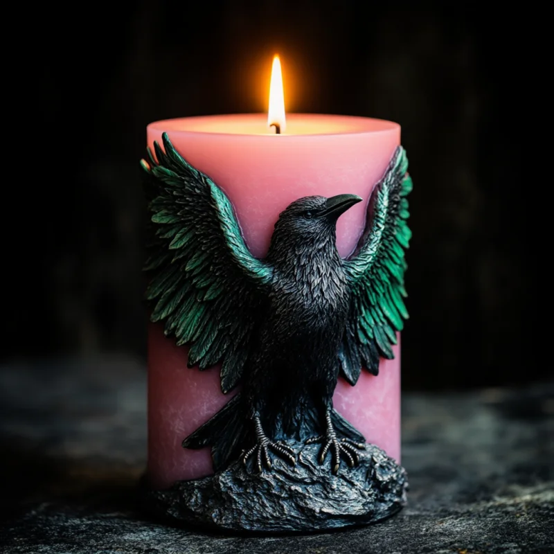 【Arte gótico】Molde para hacer decoración de fragancias para el hogar de estilo gótico, Majestic Eagle, molde para velas en relieve con alas, con molde de silicona para velas con Base de roca