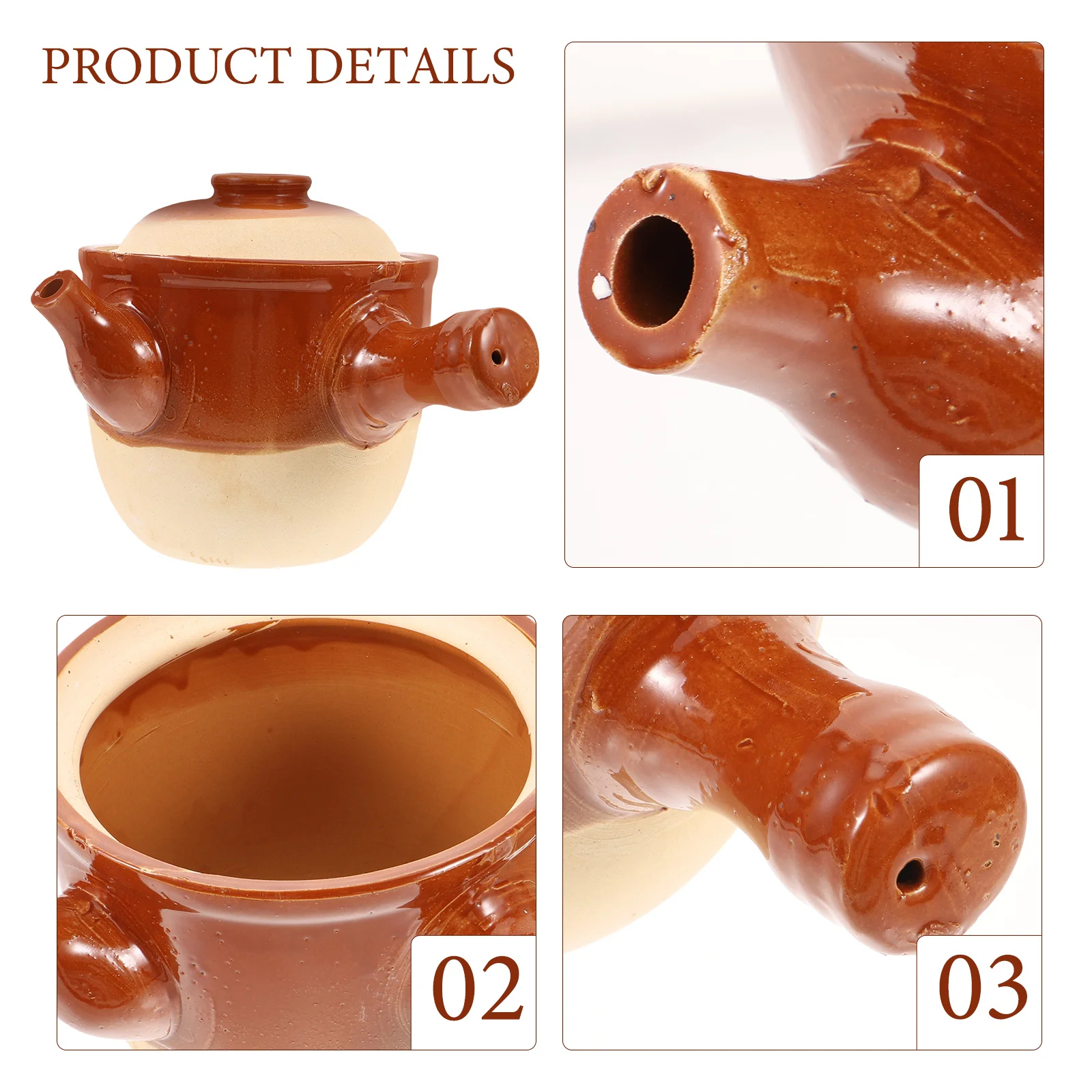 

Ceramic Medicine Jar Chinese Medicine Pot Nonstick Surface Easy to Clean Practical Kitchen Gadget Home Supply Ceramic Stew Pot