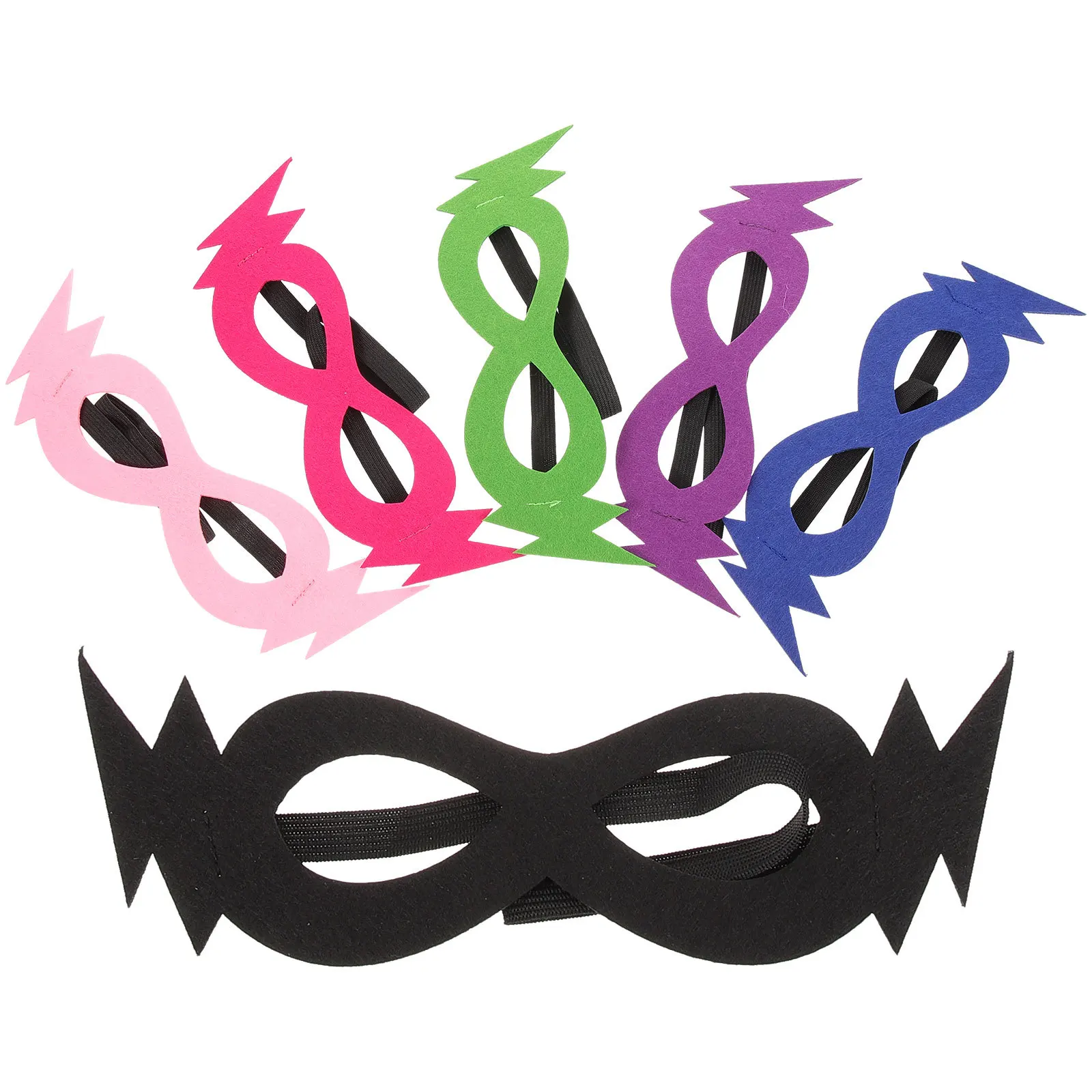 6Pcs Mask Set for Children Birthday Party Cosplay Fancy Dress Blindfold Game Accessory for Boys Girls Holiday Event Gift Idea