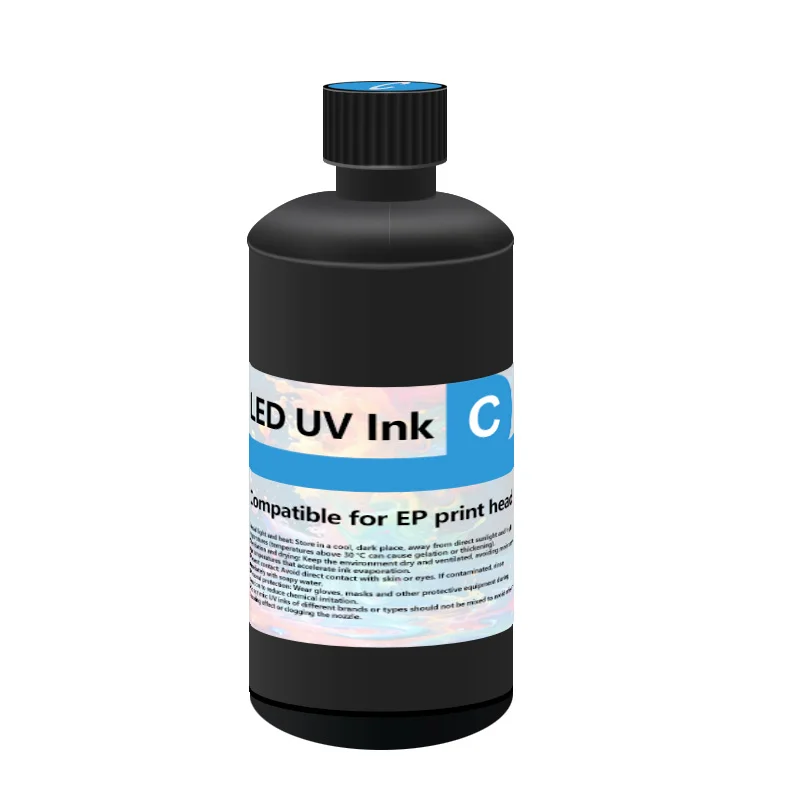 500ML UV Hard Soft ink CMYK White LED UV Ink For Epson DX5 DX7 XP600 TX800 Printhead I3200 I1600 R1900 R2000 Rl800 Printer