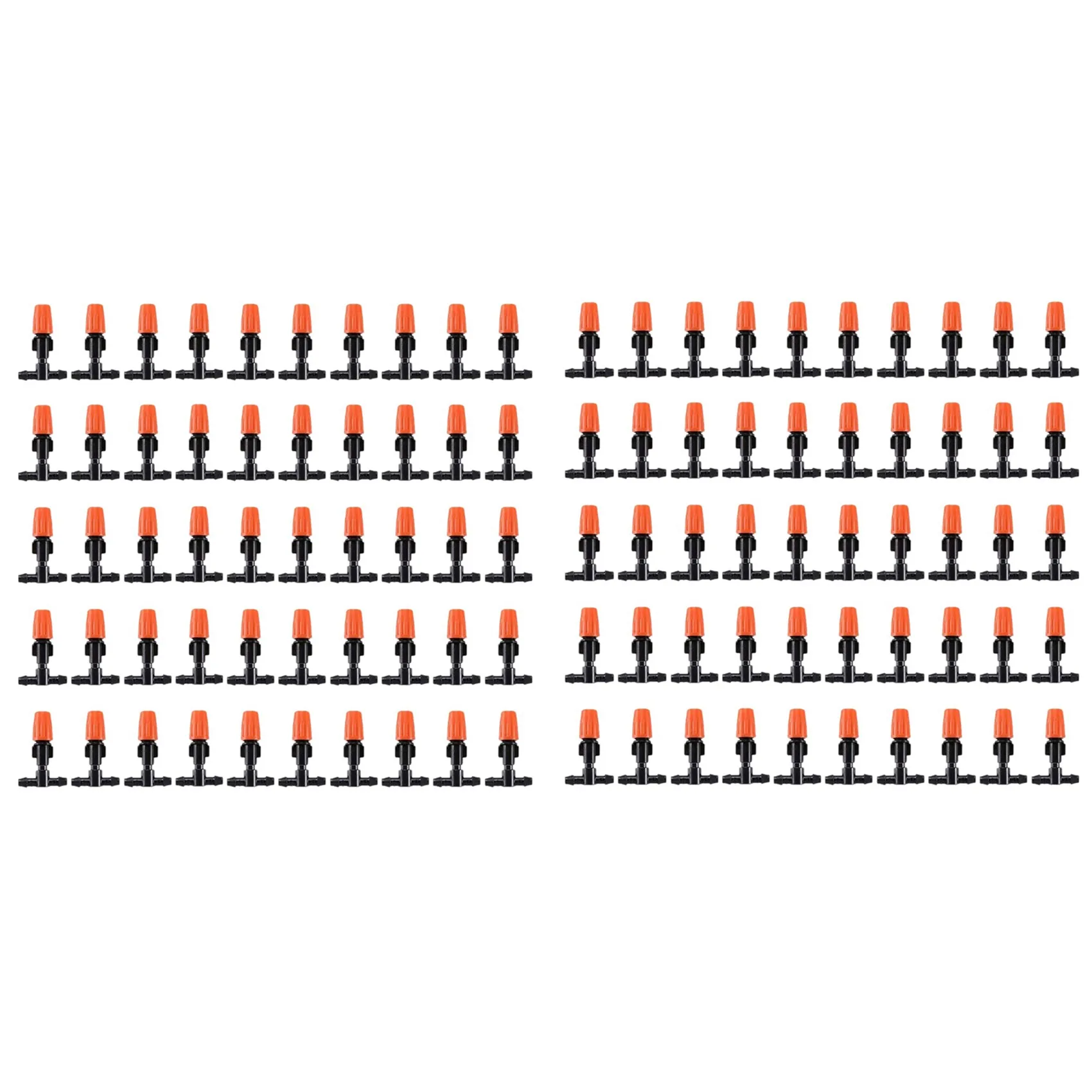 AS94-120 Pcs Micro-Spray Adjustable Flow Irrigation Drippers, Garden Adjustable Sprinkler Drip Irrigation Misting Drip Kit