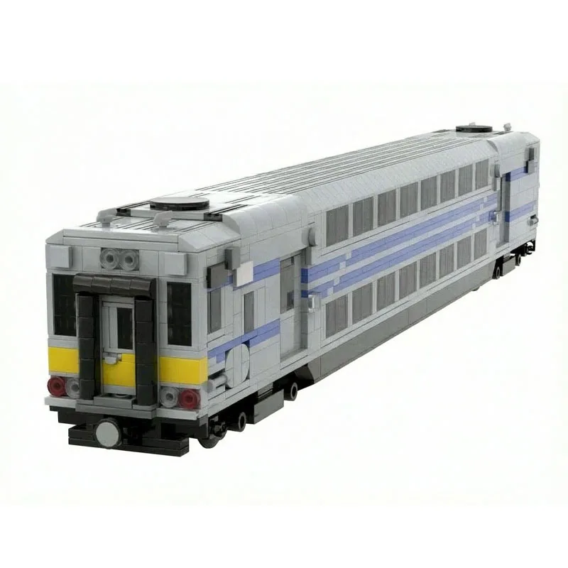 MOC-198294 Building Block City Railway Passenger Train Car Connector Model 1368 PCS Birthday Toy Holiday Christmas New Year Gift