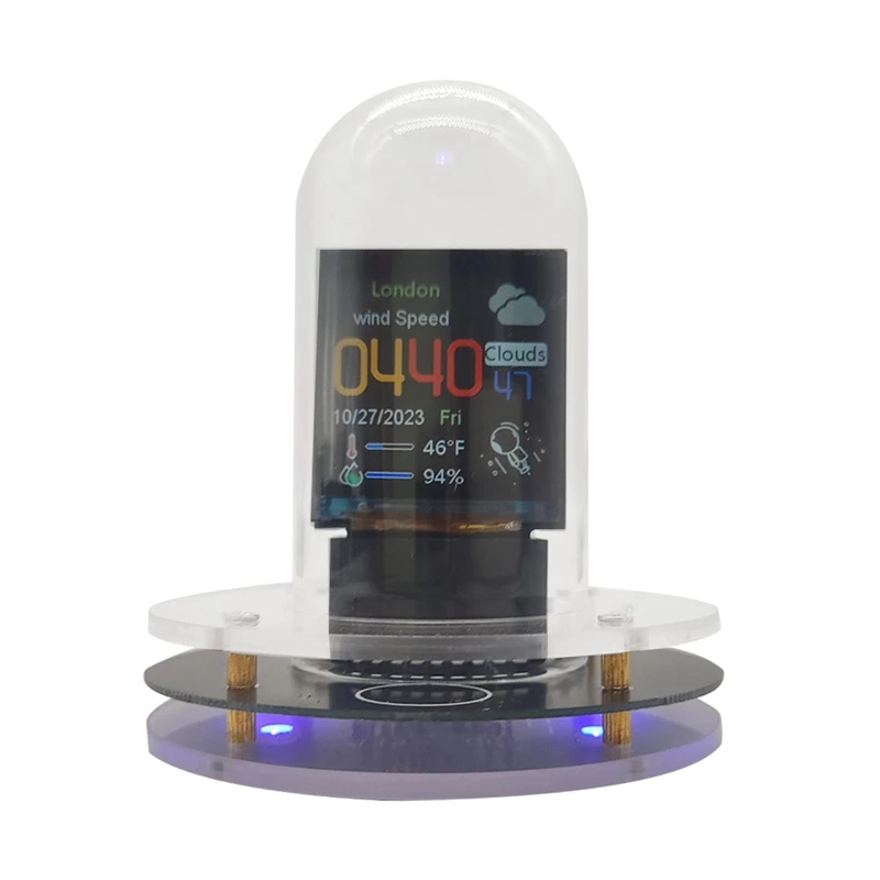 Reloj de tubo RGB Nixie, WIFI inteligente, pantalla LED emisora de luz, pantalla a Color IPS, tubo Digital analógico DIY, luz nocturna, fácil instalación