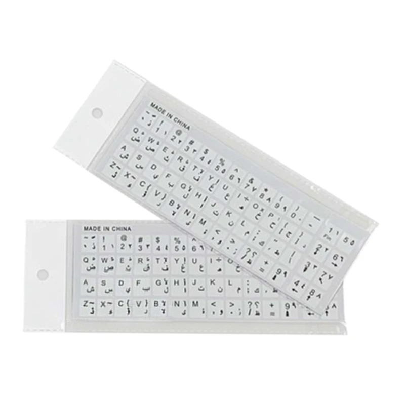 Autocollants pour clavier arabe avec lettrage sur fond transparent pour tout ordinateur portable