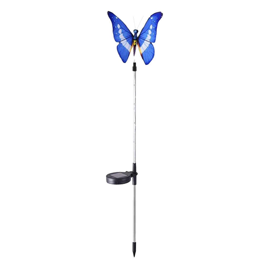 Solar Butterfly Lamp Color Changing LED Stakes Garden Ornament for Pathway Flower Bed and Yard Decor