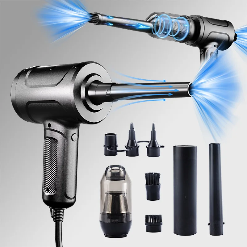 Cross-border European standard high power hand-held wire dust blower set cleaning computer case portable car dust collector