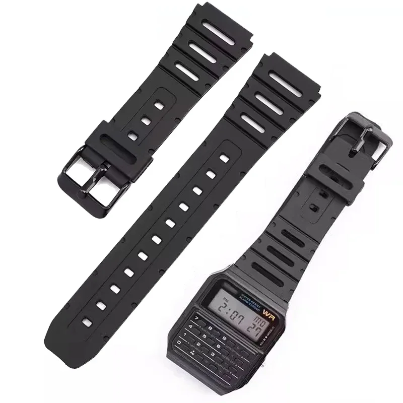 Soft Watch Accessorise Band For Casio watch strap CA-53W CA-61W FT-100W W-520U W-720G tpu 18mm 20mm Wristband Belt FT100W