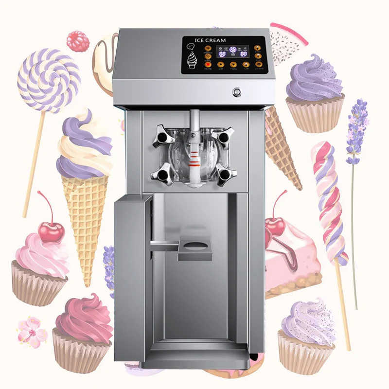 

Automatic Soft Serve Ice Cream Maker For Commercial Food Truck To Use Ice Cream Making Machine 220V 110V