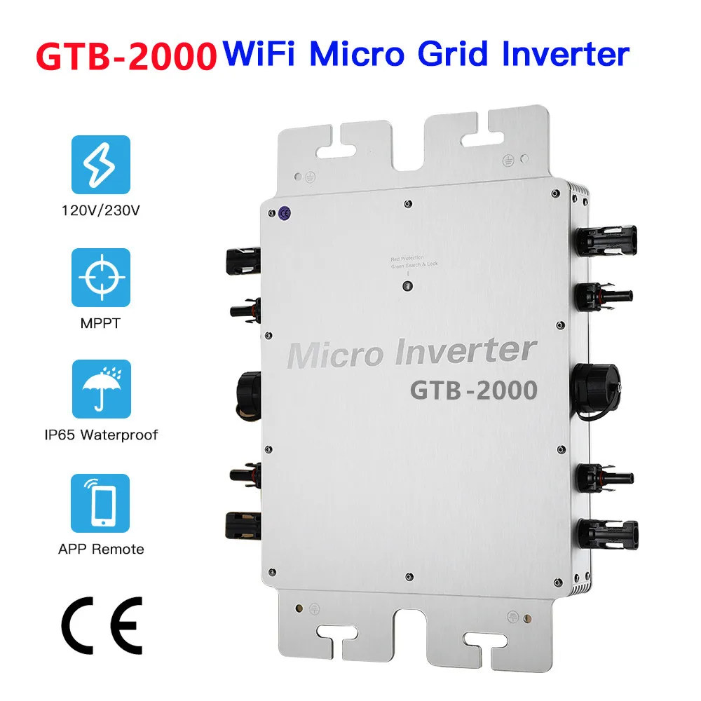 Imagem -03 - Conversor de Painel Solar Grid Tie Inversor Solar Micro Ip65 à Prova Dágua na Rede com Wifi 2000w 2400w 2800w 110v 220v 230v
