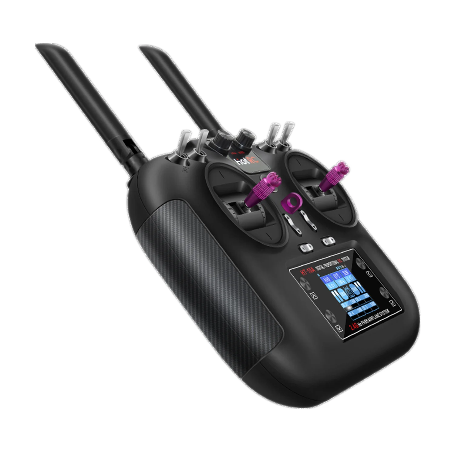 Rc hotrc HT-10A transmissor de controle remoto 2.4g 10ch com receptor de caixa F-10A para tanque de navio de carro de aeronave rc