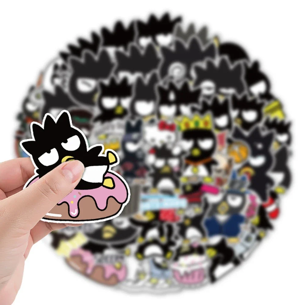 50PCS Anime Bad Badtz Maru Graffiti Stickers Cute Sanrio Decal Diary DIY Guitar Laptop Phone Suitcase Bike Decals Kids Toy Gift