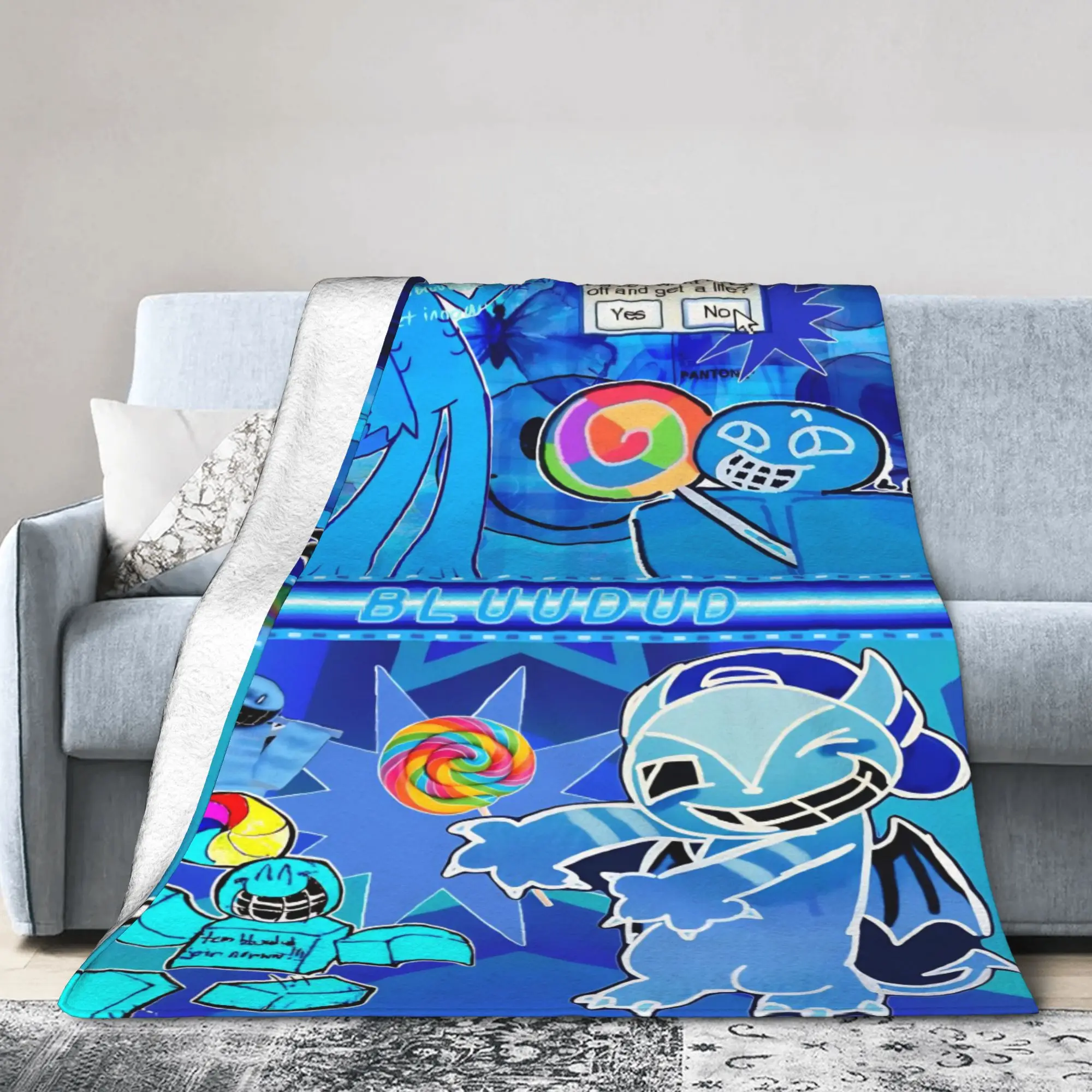 Bluudude Gubby Spawn Point Blanket Forsaken Game Warm Plush Throw Blanket For Living Room Travel Flannel Bedspread Bed Cover