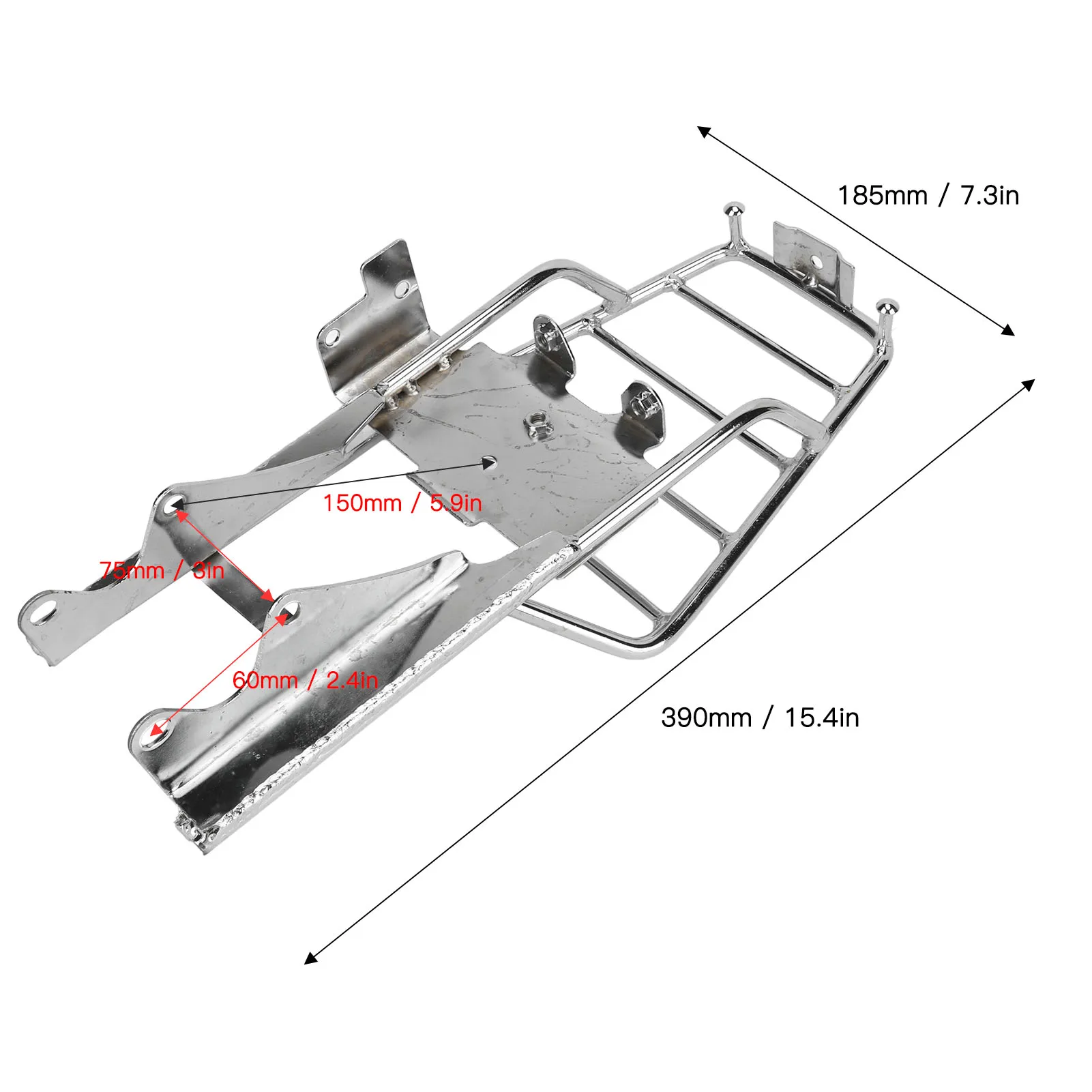 Rear Luggage Carrier Support Holder Easy Installation Iron Motorcycle Rear Luggage Rack for Monkey Z50 Z50J