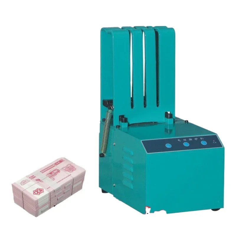 Electric spiral banknote binding machine, banknote binding machine, baler, automatic pressing rope