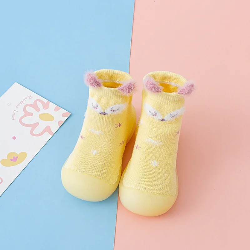 Autumn and Winter New Baby Soft-soled Toddler Shoes High Thickened and Warm Baby Floor Socks Indoor