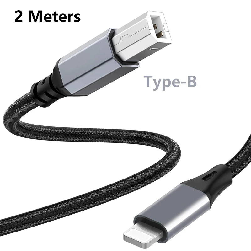 Dla błyskawicy na kabel MIDI USB OTG typ B dla iPhone 5 13 iPad Midi USB B na USB C kontroler elektroniczny Instrument muzyczny fortepian