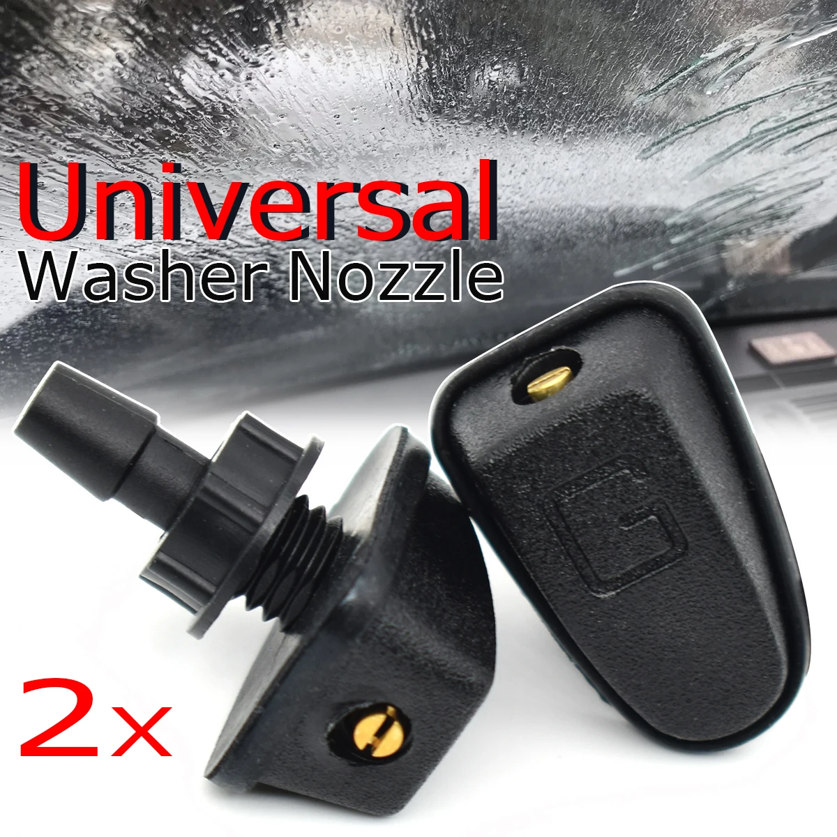 2pcs Car Washer Nozzle Water Spray Jet For Honda BMW Audi Lada Opel Skoda Mazda Renault VW Mercedes Peugeot Suzuki Subaru Kia