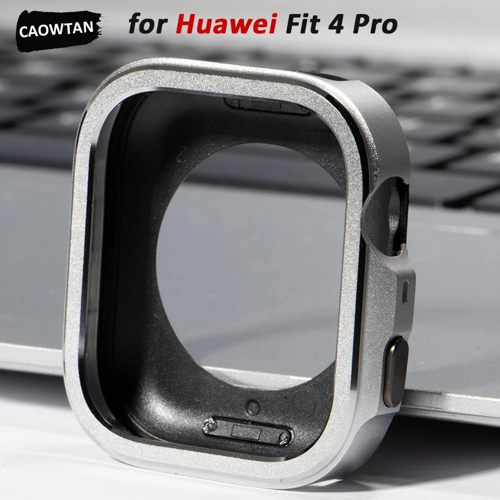 Metal Case for Huawei Watch Fit 4 Pro Protector Bumper Half Cover NO Screen Protective for Huawei Fit4 Pro Hollow-Out Shell