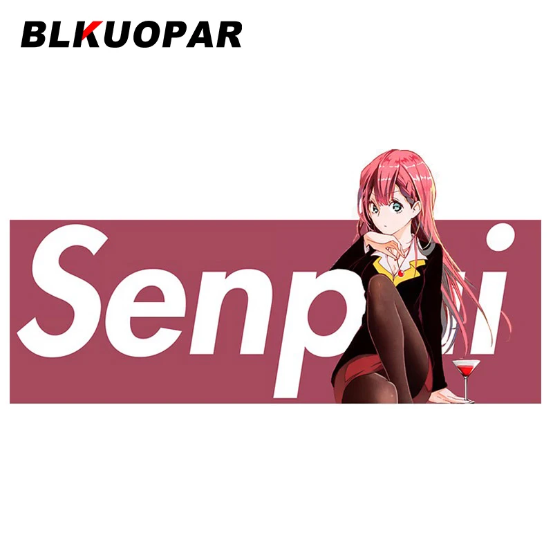 BLKUOPAR 13cm Senpai Sakurajima Mai Echidna Rem Kawaii Youth Campus Girl Car Stickers Kirisu Mafuyu Nakano Miku Anime Car Slap