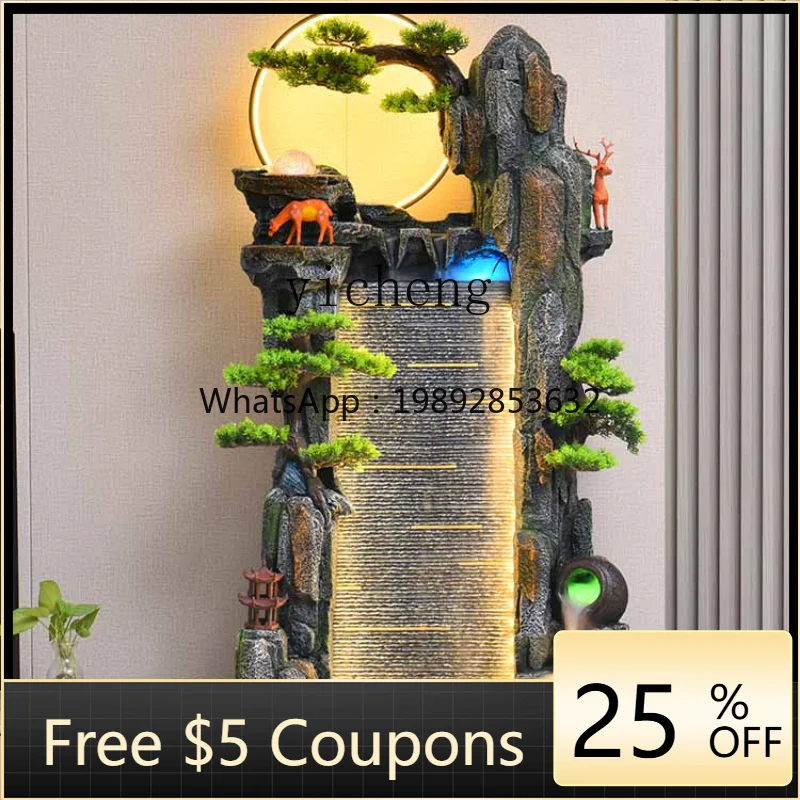 Rockery Loop Water Fountain Fengshui Wheel Hallway Housewarming Fish Tank Fortune Decoration Ornaments