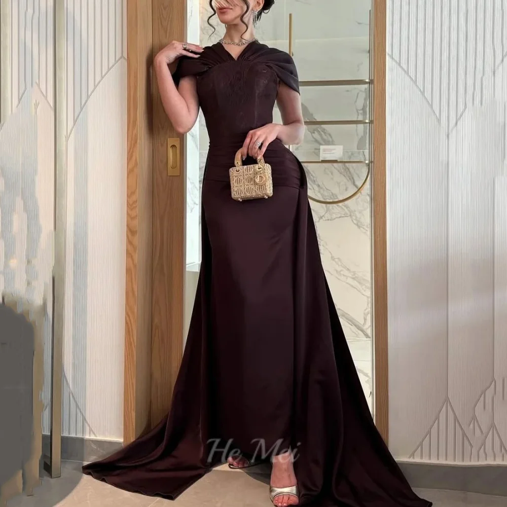 

Customized Prom Dress Mermaid Vintage Lace Party Gowns Short Sleeves Formal Evening Dress Floor Length فساتين سهرة