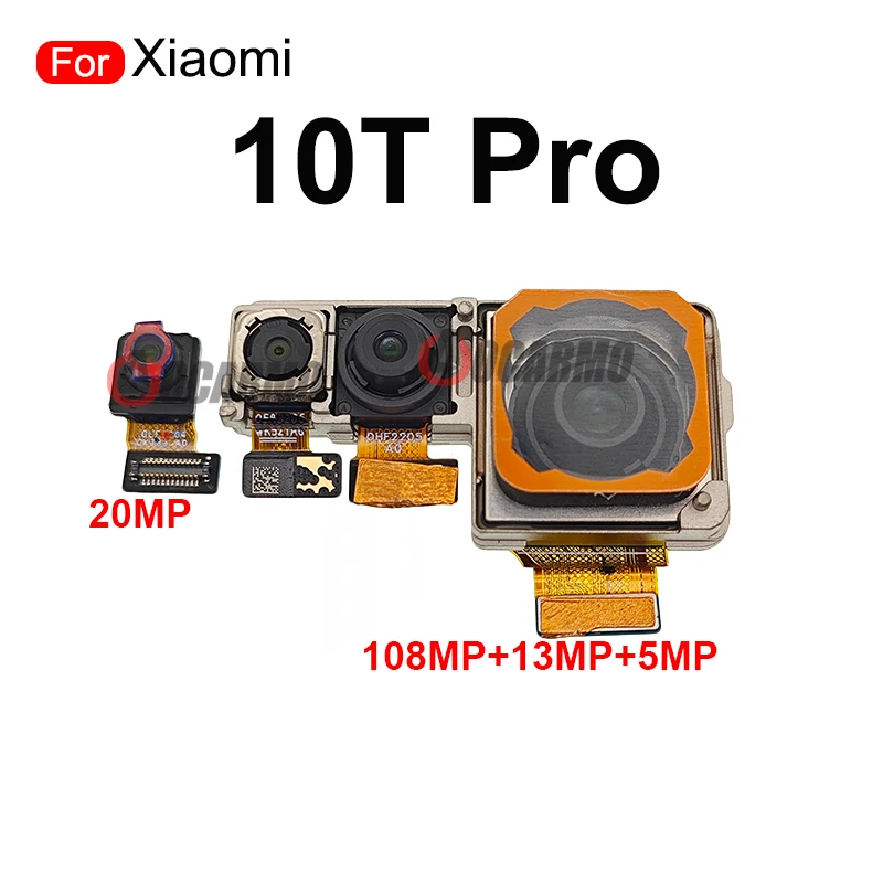 Fullset Cameras For Xiaomi 10T Pro Back Wide + Macro And 20MP Front 108MP Rear Main Ultra-precision Triple Camera Replacement