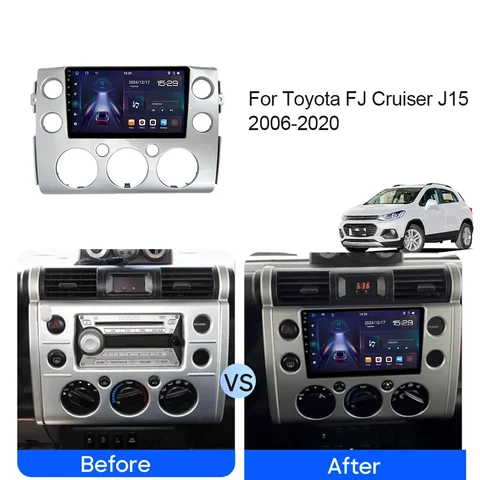 Android 15 For Toyota Land cruiser FJ 2007 - 2017 Car Radio Multimedia Video Player GPS Navigation 4G WIFI BT Head Unit No 2din