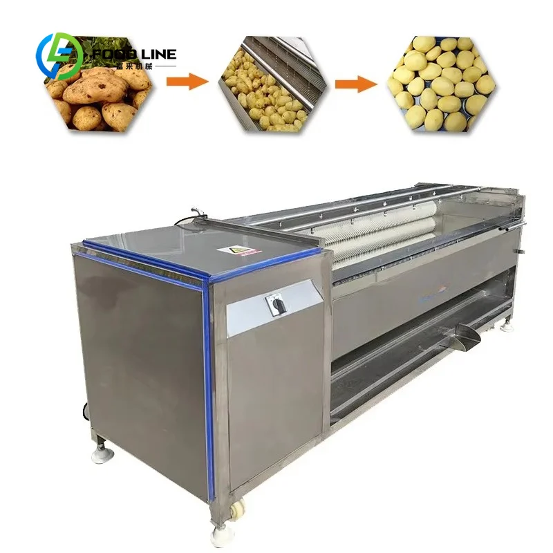 Customized Vegetable Fruit Potato Washing and Peel Machine Wool Roller Cleaning Machine Brush Roller Washing Machine
