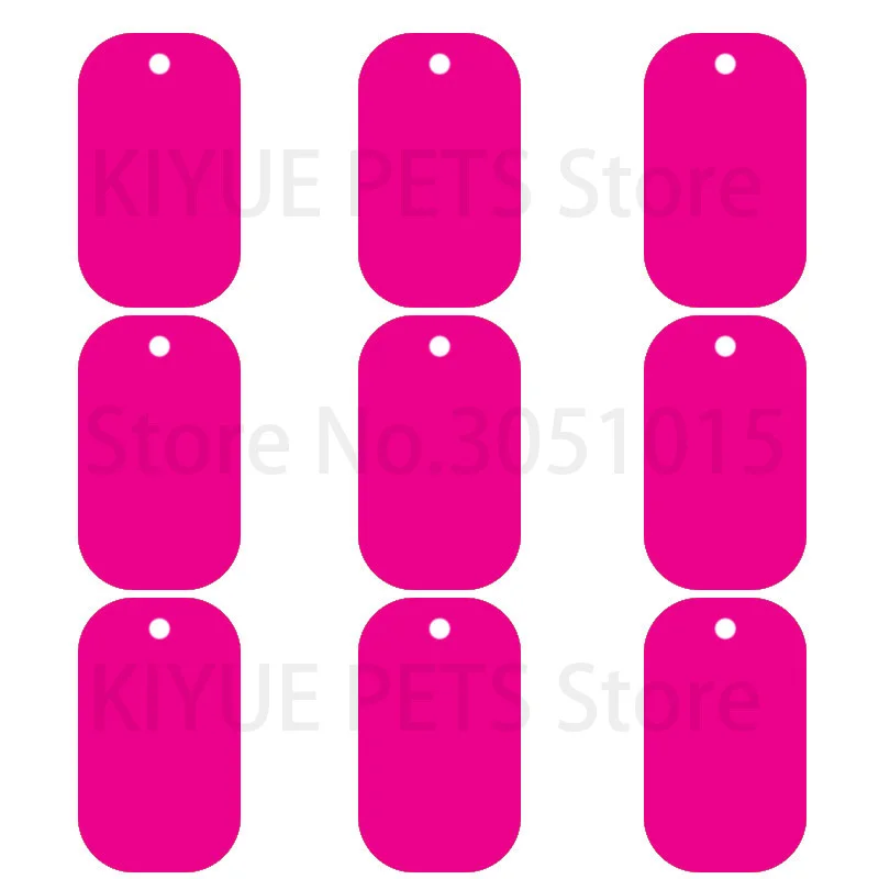 100 Stück Erkennungsmarken, Militär-Haustier-ID-Tags, Aluminium-Namensanhänger, leere Erkennungsmarken, personalisierte, individuelle Erkennungsmarke