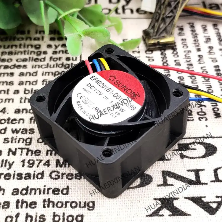 Novo/EF40201B1-Q01C-S99 4020 dc12v 1.28w 4 kit de montagem do ventilador de refrigeração