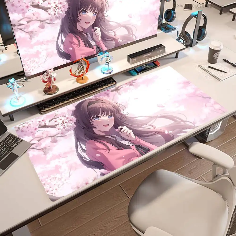 Anime The Fragrant Flower Blooms With Dignity Mouse Pad Large Gaming Keyboard Mat LockEdge Rubber Computer Office Accessories