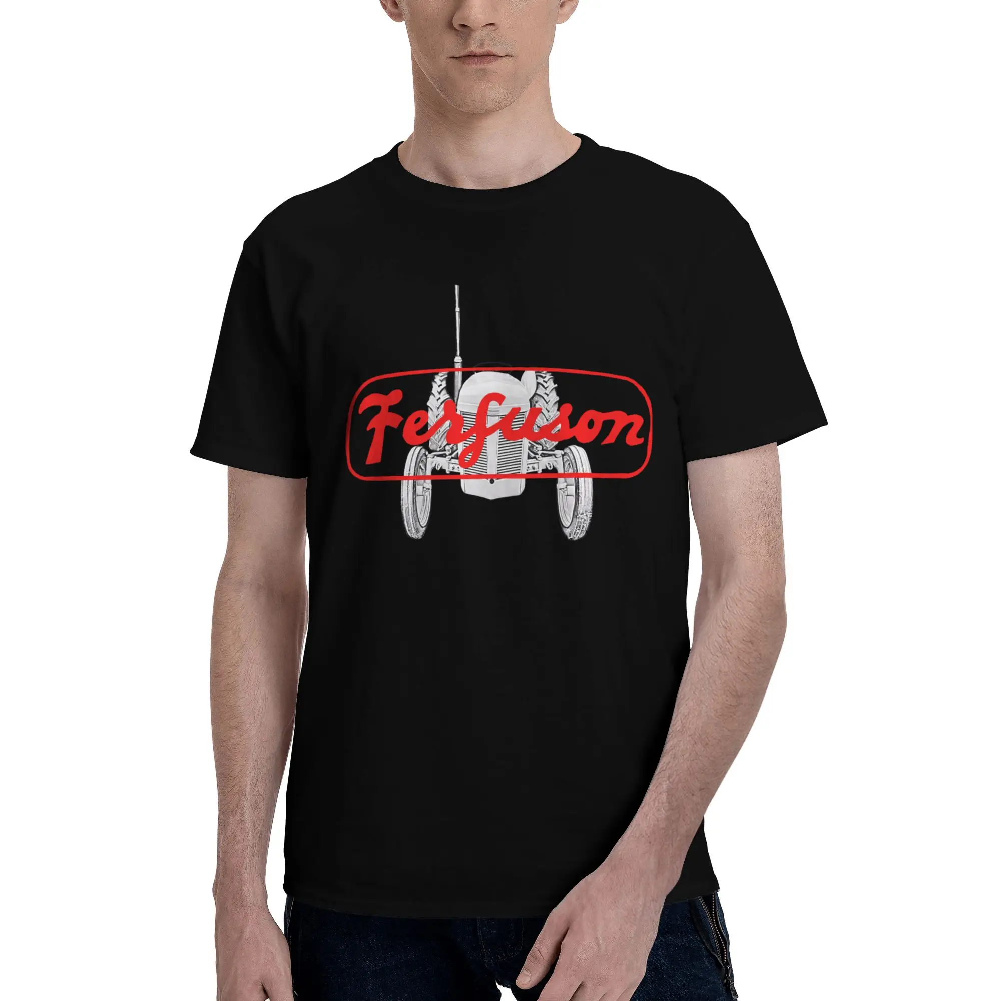 Ferguson Little Grey Fergie Classic 1950s Tractor American Style Reversible T-shirt Street Trendy Cool Cotton Tee